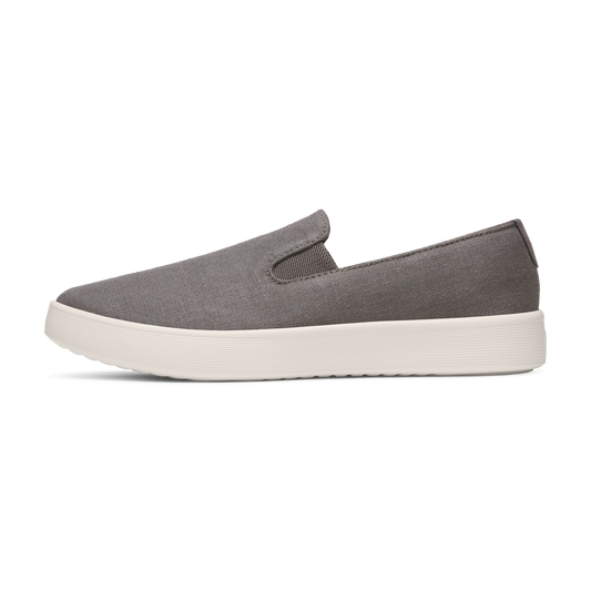 Women's Canvas Cruiser Slip On - Anthracite (Natural White Sole)